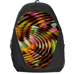 Wave Rings Circle Abstract Backpack Bag by Nexatart