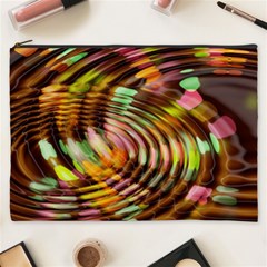 Wave Rings Circle Abstract Cosmetic Bag (xxxl)  by Nexatart