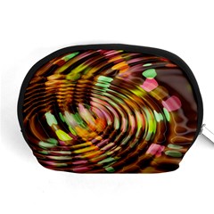 Wave Rings Circle Abstract Accessory Pouches (medium)  by Nexatart