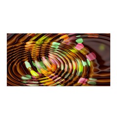 Wave Rings Circle Abstract Satin Wrap by Nexatart