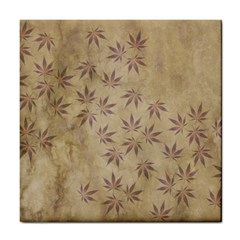 Parchment Paper Old Leaves Leaf Tile Coasters