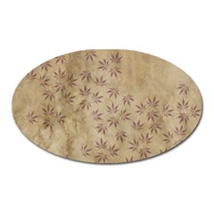 Parchment Paper Old Leaves Leaf Oval Magnet