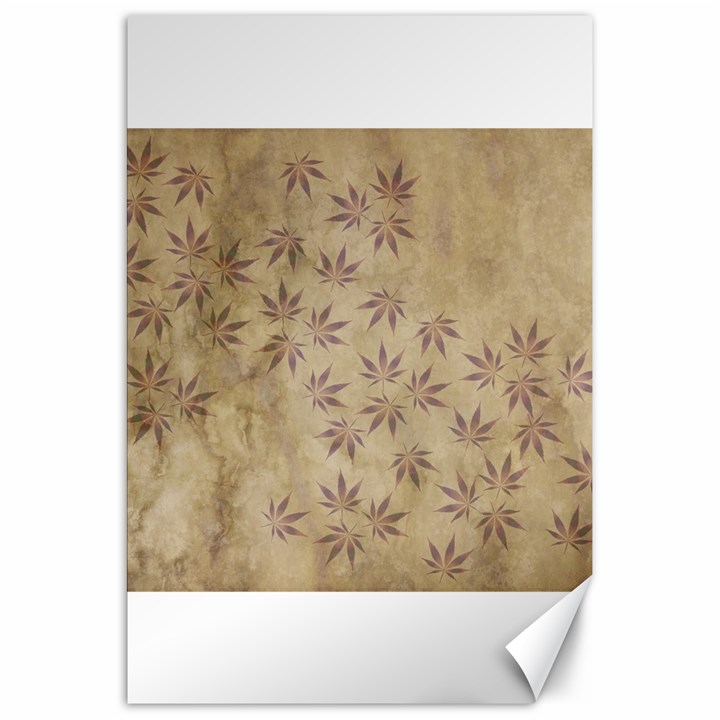 Parchment Paper Old Leaves Leaf Canvas 20  x 30  