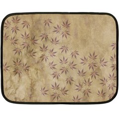 Parchment Paper Old Leaves Leaf Fleece Blanket (Mini)