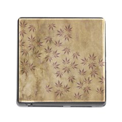 Parchment Paper Old Leaves Leaf Memory Card Reader (Square)