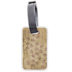 Parchment Paper Old Leaves Leaf Luggage Tags (one Side)  by Nexatart