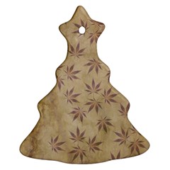 Parchment Paper Old Leaves Leaf Ornament (Christmas Tree) 