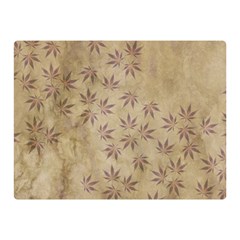 Parchment Paper Old Leaves Leaf Double Sided Flano Blanket (Mini) 