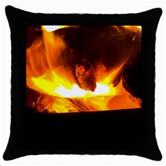 Fire Rays Mystical Burn Atmosphere Throw Pillow Case (black) by Nexatart