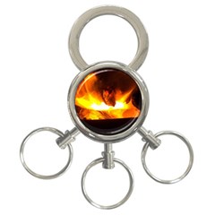 Fire Rays Mystical Burn Atmosphere 3-ring Key Chains by Nexatart