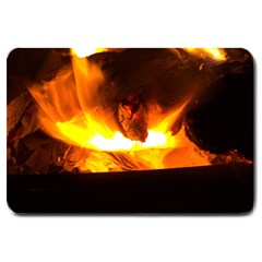 Fire Rays Mystical Burn Atmosphere Large Doormat  by Nexatart