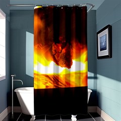 Fire Rays Mystical Burn Atmosphere Shower Curtain 36  X 72  (stall)  by Nexatart