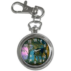 Background Forest Trees Nature Key Chain Watches by Nexatart