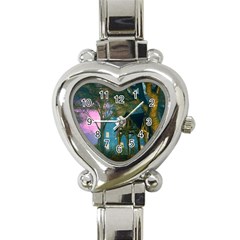 Background Forest Trees Nature Heart Italian Charm Watch by Nexatart