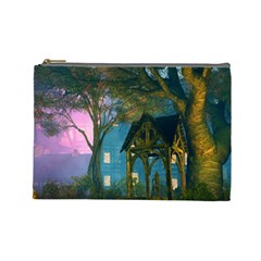 Background Forest Trees Nature Cosmetic Bag (large)  by Nexatart