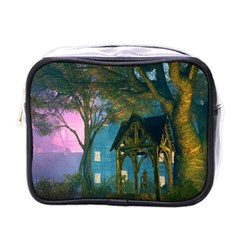 Background Forest Trees Nature Mini Toiletries Bags by Nexatart