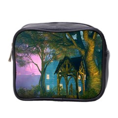 Background Forest Trees Nature Mini Toiletries Bag 2-side by Nexatart