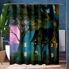 Background Forest Trees Nature Shower Curtain 60  X 72  (medium)  by Nexatart