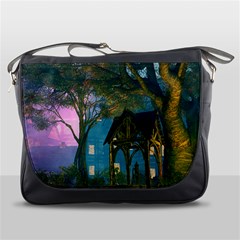 Background Forest Trees Nature Messenger Bags by Nexatart