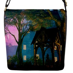 Background Forest Trees Nature Flap Messenger Bag (s) by Nexatart