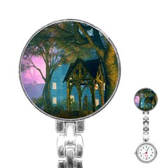 Background Forest Trees Nature Stainless Steel Nurses Watch by Nexatart