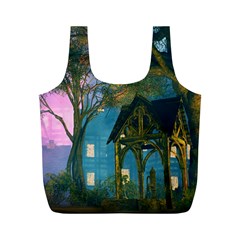 Background Forest Trees Nature Full Print Recycle Bags (m)  by Nexatart