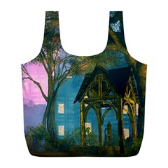 Background Forest Trees Nature Full Print Recycle Bags (l)  by Nexatart