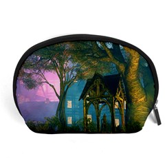 Background Forest Trees Nature Accessory Pouches (large)  by Nexatart