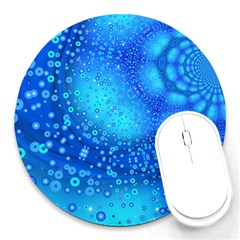 Bokeh Background Light Reflections Round Mousepads by Nexatart