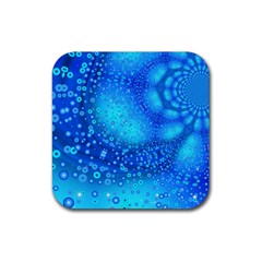 Bokeh Background Light Reflections Rubber Coaster (square)  by Nexatart