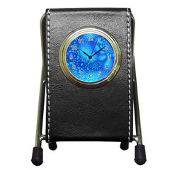 Bokeh Background Light Reflections Pen Holder Desk Clocks by Nexatart