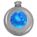 Bokeh Background Light Reflections Round Hip Flask (5 oz) Front