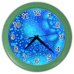 Bokeh Background Light Reflections Color Wall Clocks by Nexatart