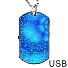 Bokeh Background Light Reflections Dog Tag Usb Flash (two Sides) by Nexatart