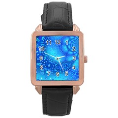 Bokeh Background Light Reflections Rose Gold Leather Watch  by Nexatart