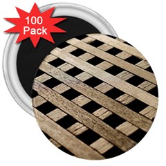 Texture Wood Flooring Brown Macro 3  Magnets (100 Pack) by Nexatart