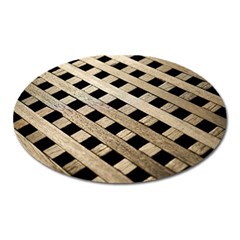 Texture Wood Flooring Brown Macro Oval Magnet by Nexatart