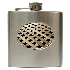 Texture Wood Flooring Brown Macro Hip Flask (6 Oz) by Nexatart