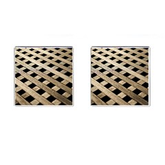 Texture Wood Flooring Brown Macro Cufflinks (square) by Nexatart