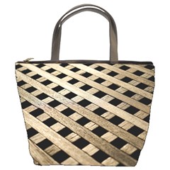 Texture Wood Flooring Brown Macro Bucket Bags by Nexatart