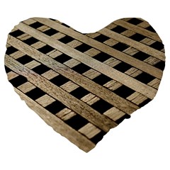 Texture Wood Flooring Brown Macro Large 19  Premium Heart Shape Cushions by Nexatart