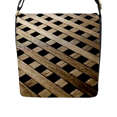 Texture Wood Flooring Brown Macro Flap Messenger Bag (l)  by Nexatart