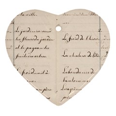 German French Lecture Writing Ornament (heart) by Nexatart