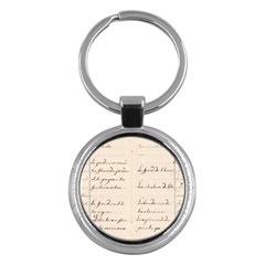 German French Lecture Writing Key Chains (round)  by Nexatart