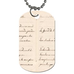 German French Lecture Writing Dog Tag (two Sides) by Nexatart