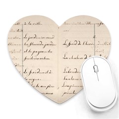 German French Lecture Writing Heart Mousepads by Nexatart