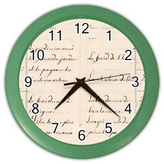 German French Lecture Writing Color Wall Clocks by Nexatart