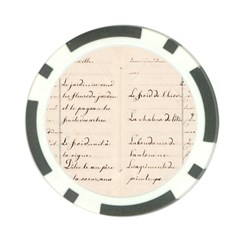 German French Lecture Writing Poker Chip Card Guard by Nexatart