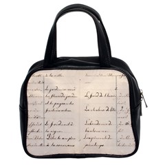 German French Lecture Writing Classic Handbags (2 Sides) by Nexatart