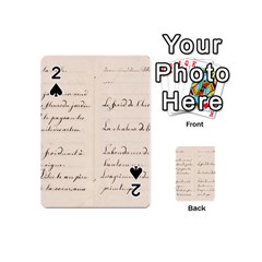 German French Lecture Writing Playing Cards 54 (mini)  by Nexatart